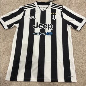 Adidas Juventus Black and White Striped Jersey